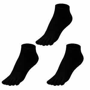 Носки женские EU35-42 99% хлопок для кроссовок, короткие, до щиколотки, с пятью пальцами F907 - Фото 1