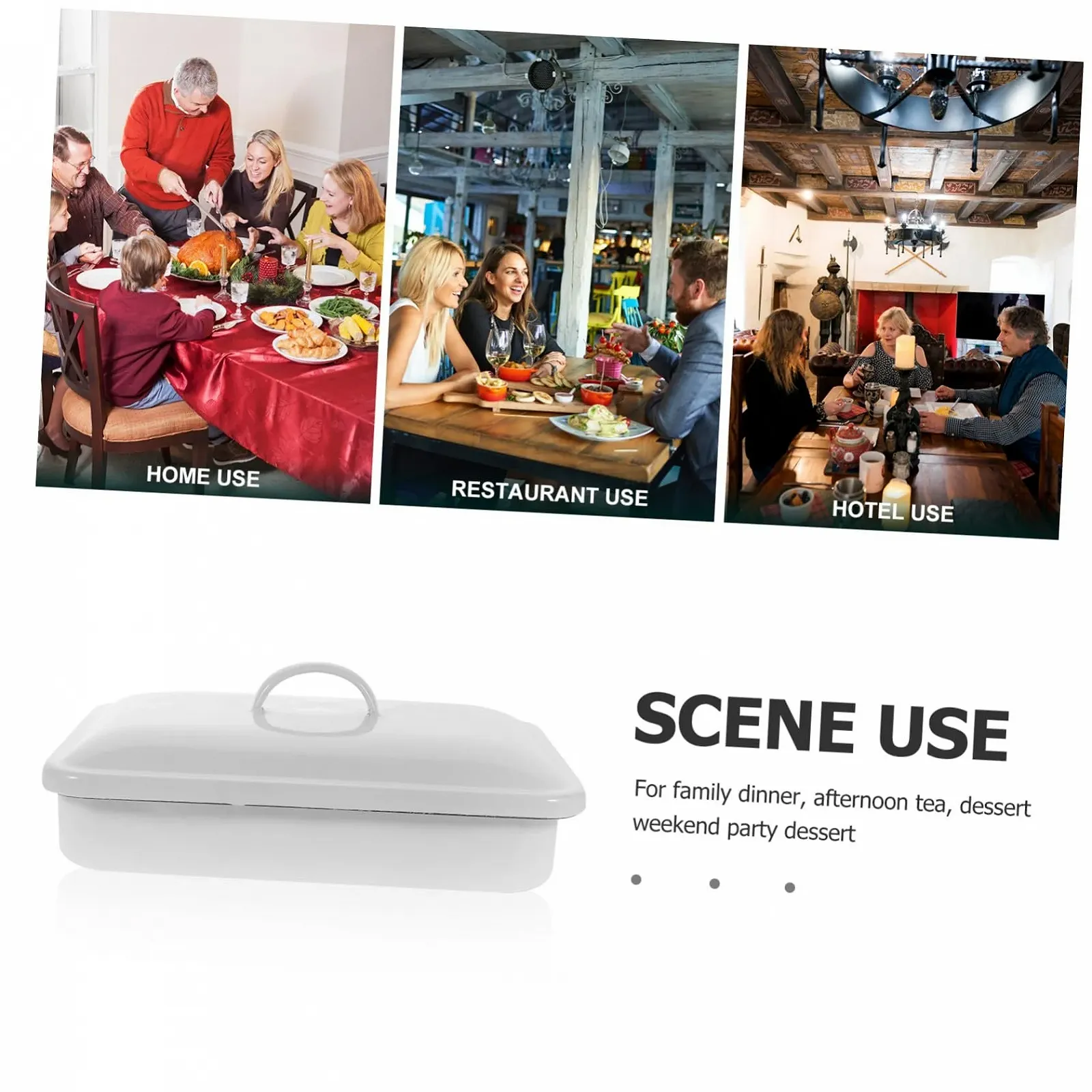 Противень для выпечки Эмалированный термостойкий износостойкий универсальный антипригарное покрытие, фото №3