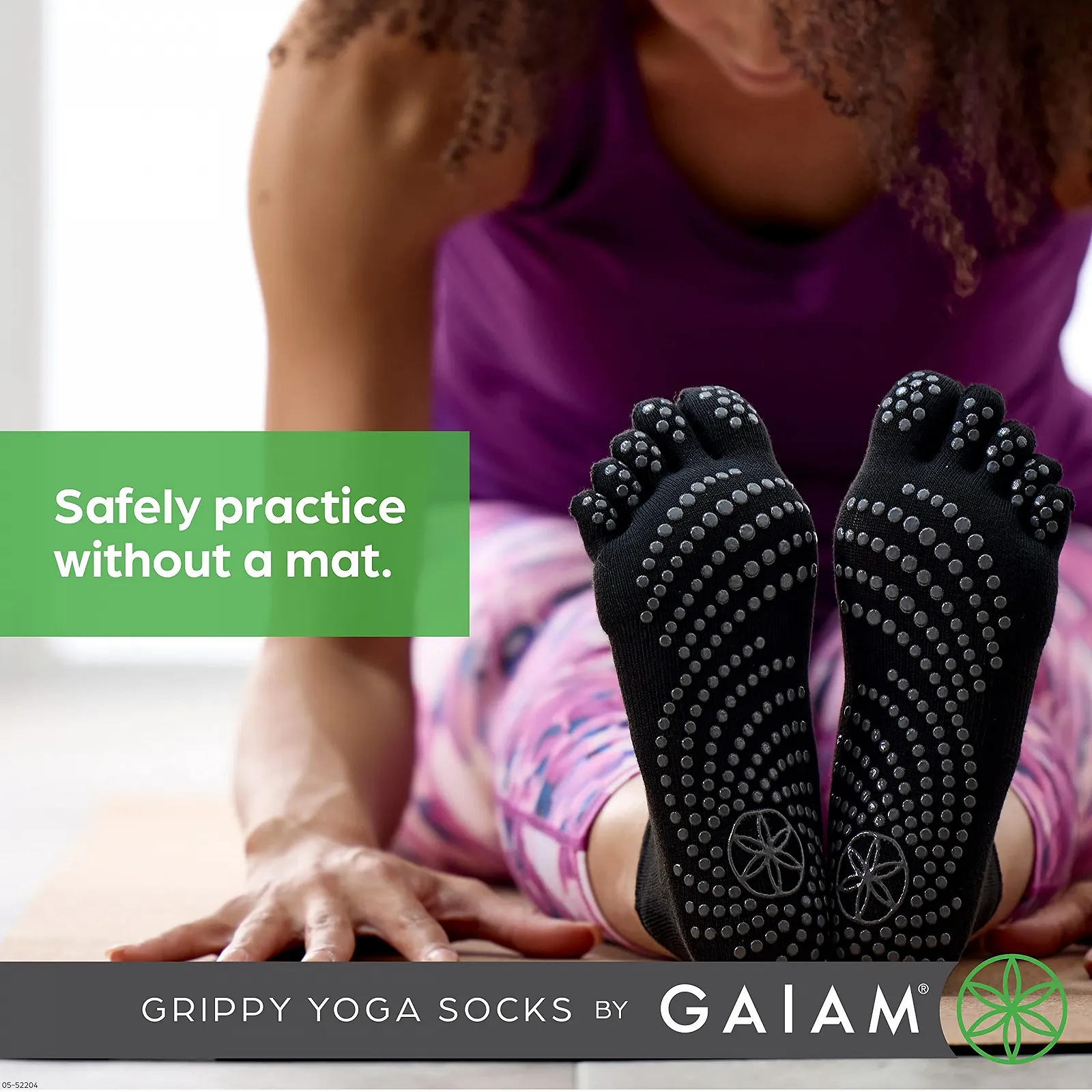 Шкарпетки для йоги Gaiam Unisex Grippy (1 пара), фото №3