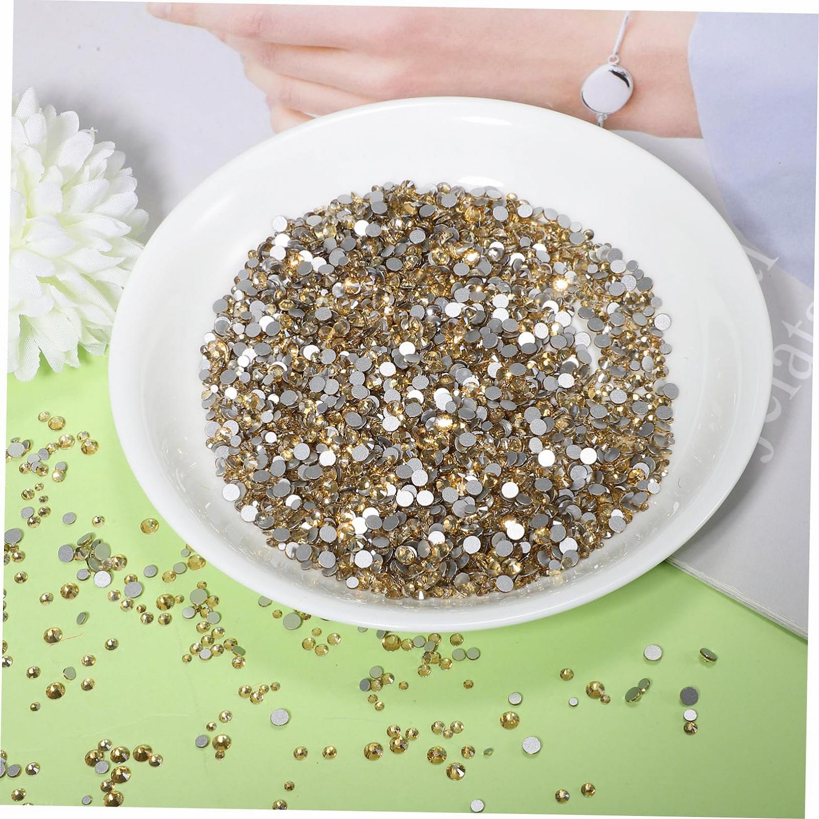 Стрази для манікюру COHEALI Золотий Колір SS10, 4320 шт, фото №3