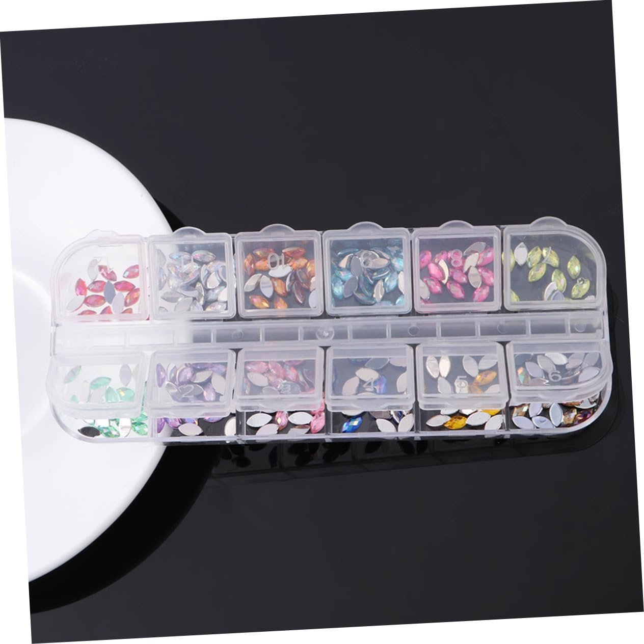 Стразы для ногтей minkissy, 2 шт., блестящие, декоративные кристаллы для ногтей с практичным ящиком для хранения, фото №6