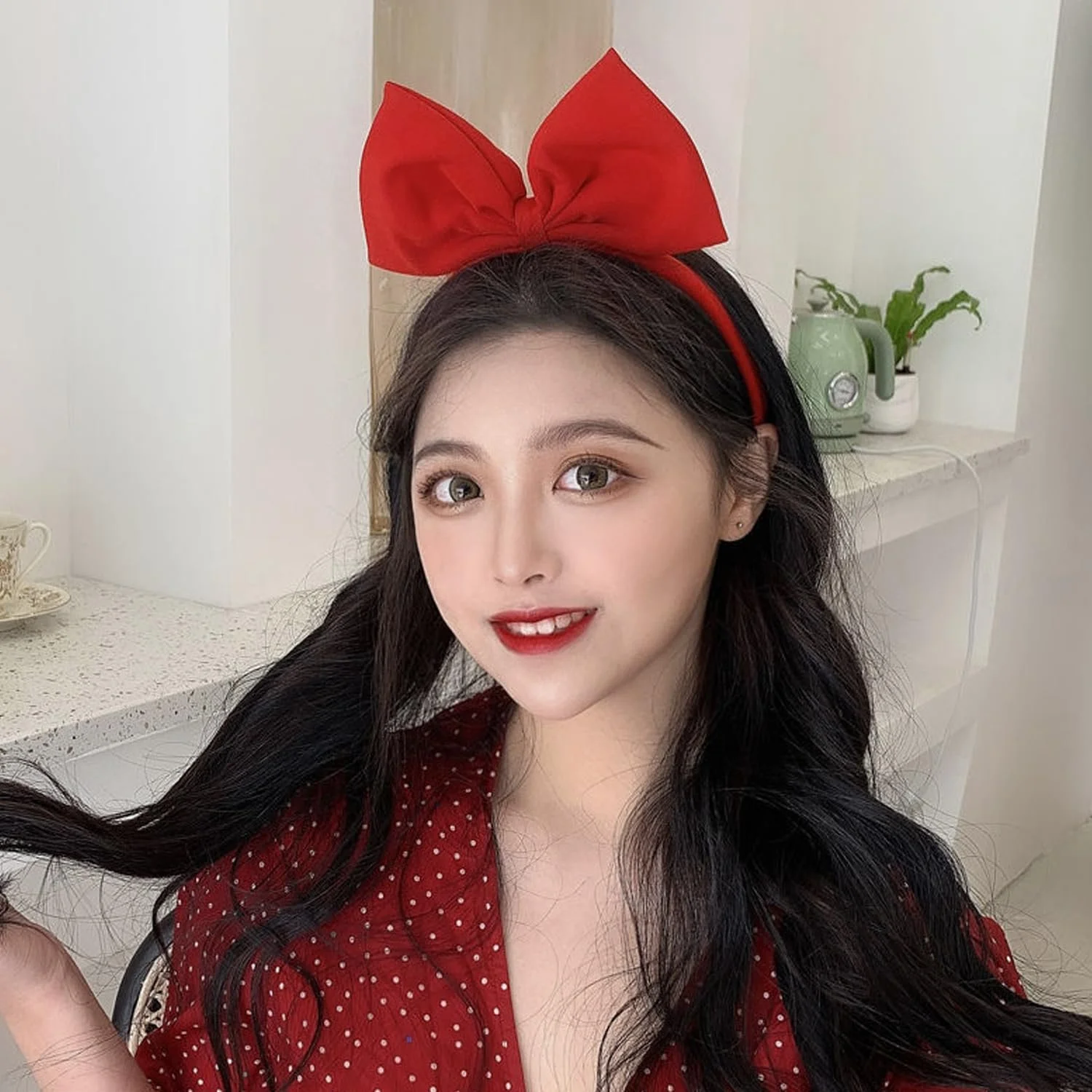 Набір з 2 обручів для волосся Червоний, фото №6