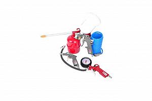 Набір лакофарбовий Intertool верхній бак 600 мл шланг поліуретановий 5 шт (PT-1502) - Фото 1