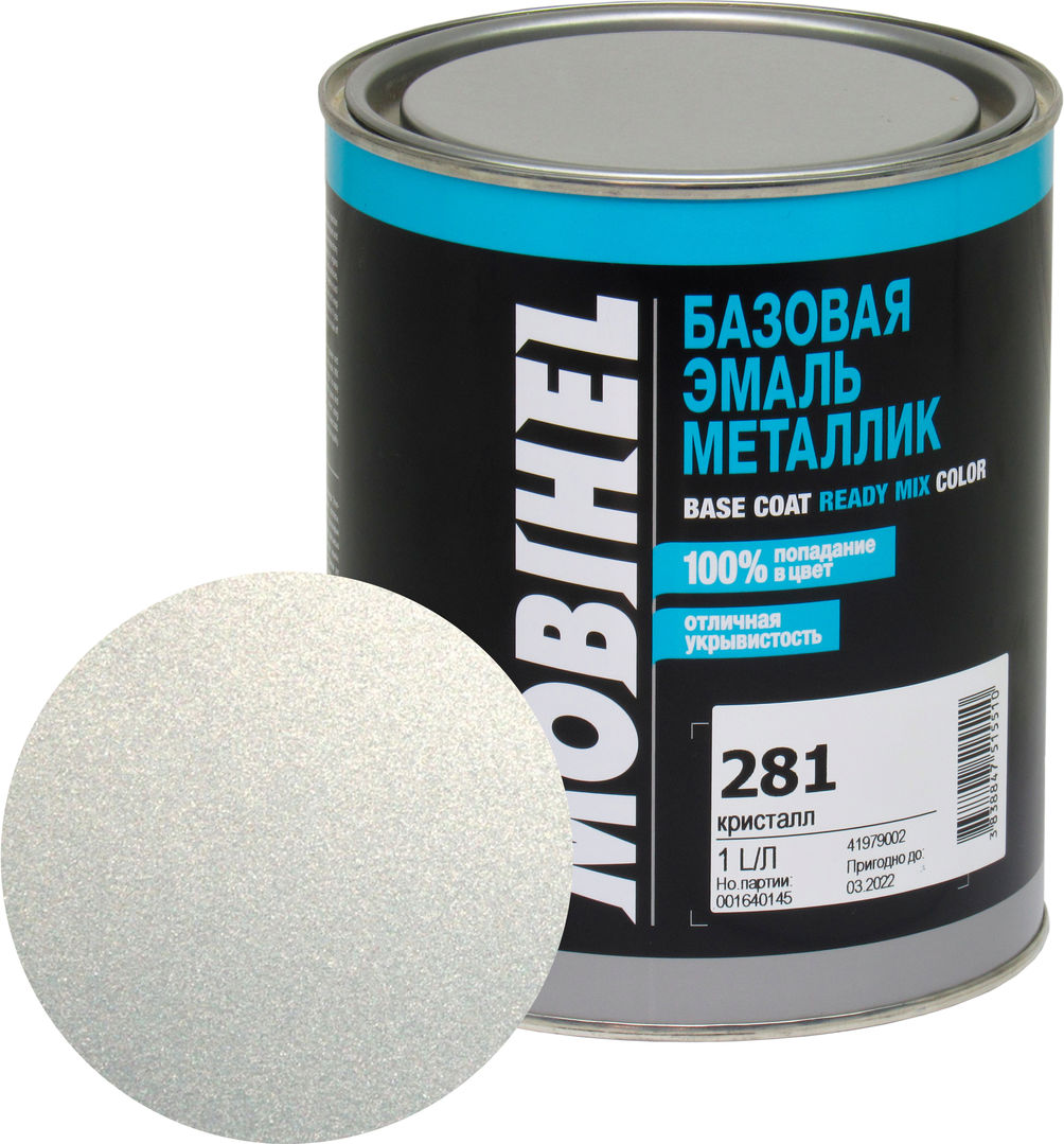 Автофарба металік HELIOS Mobihel 281 Кришталь 1л, фото №1