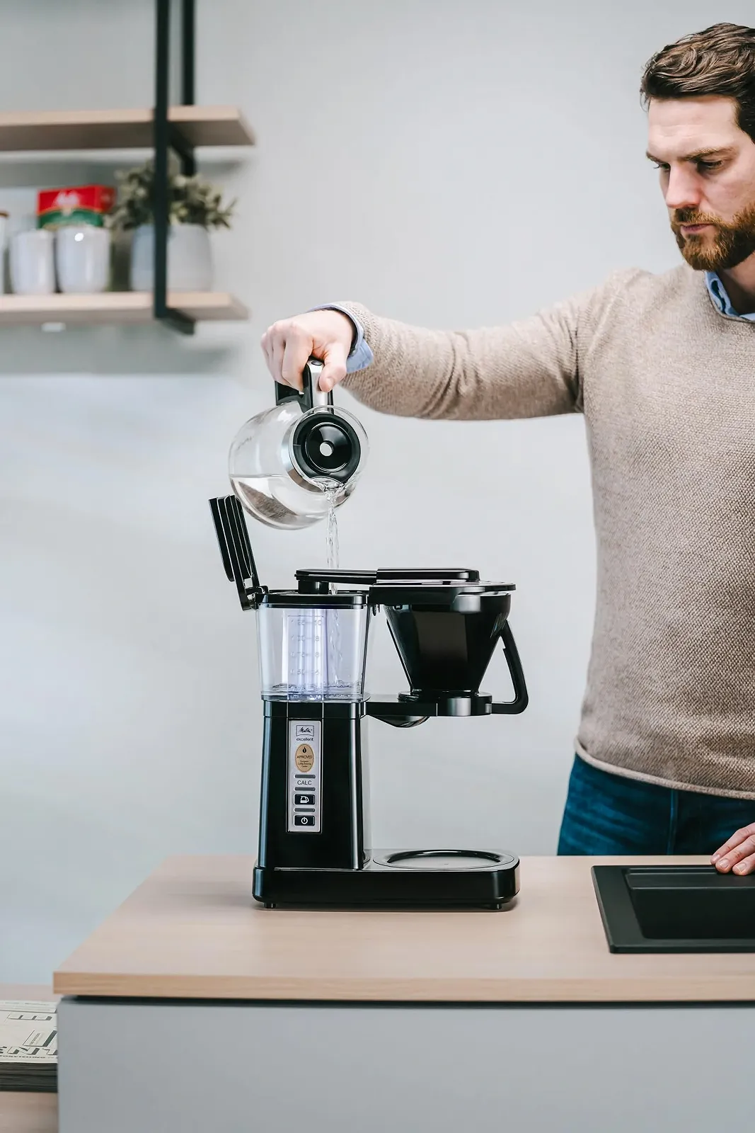 Капельная кофеварка Melitta Excellent 5.0 DeLuxe Стеклянный графин Черная, фото №7