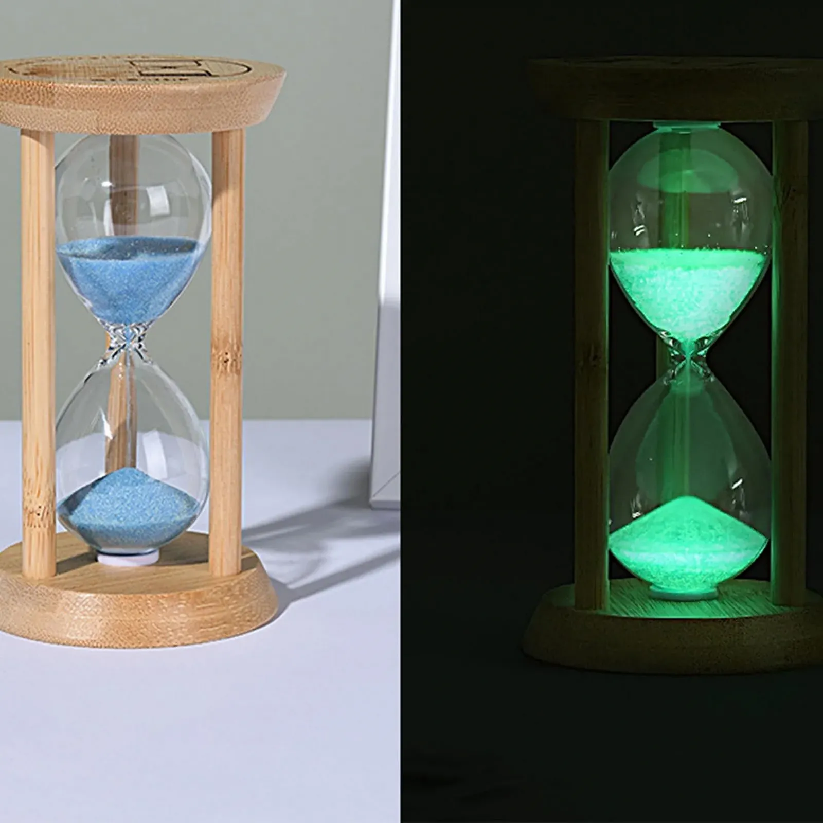 Пісочний годинник Mini Hourglass Світний Дерев'яний 10 хвилин Помаранчевий, фото №4