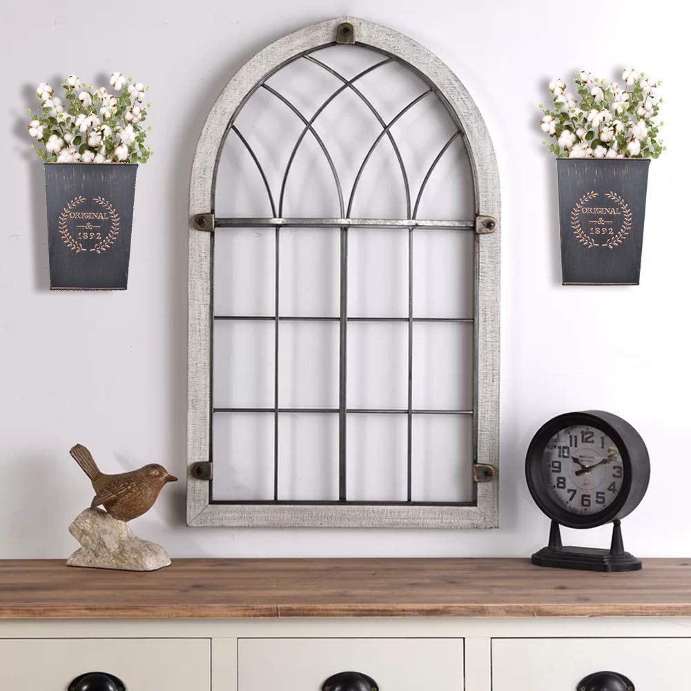 Настінне кашпо LESEN Rustic металеве оцинковане 2 шт., фото №5