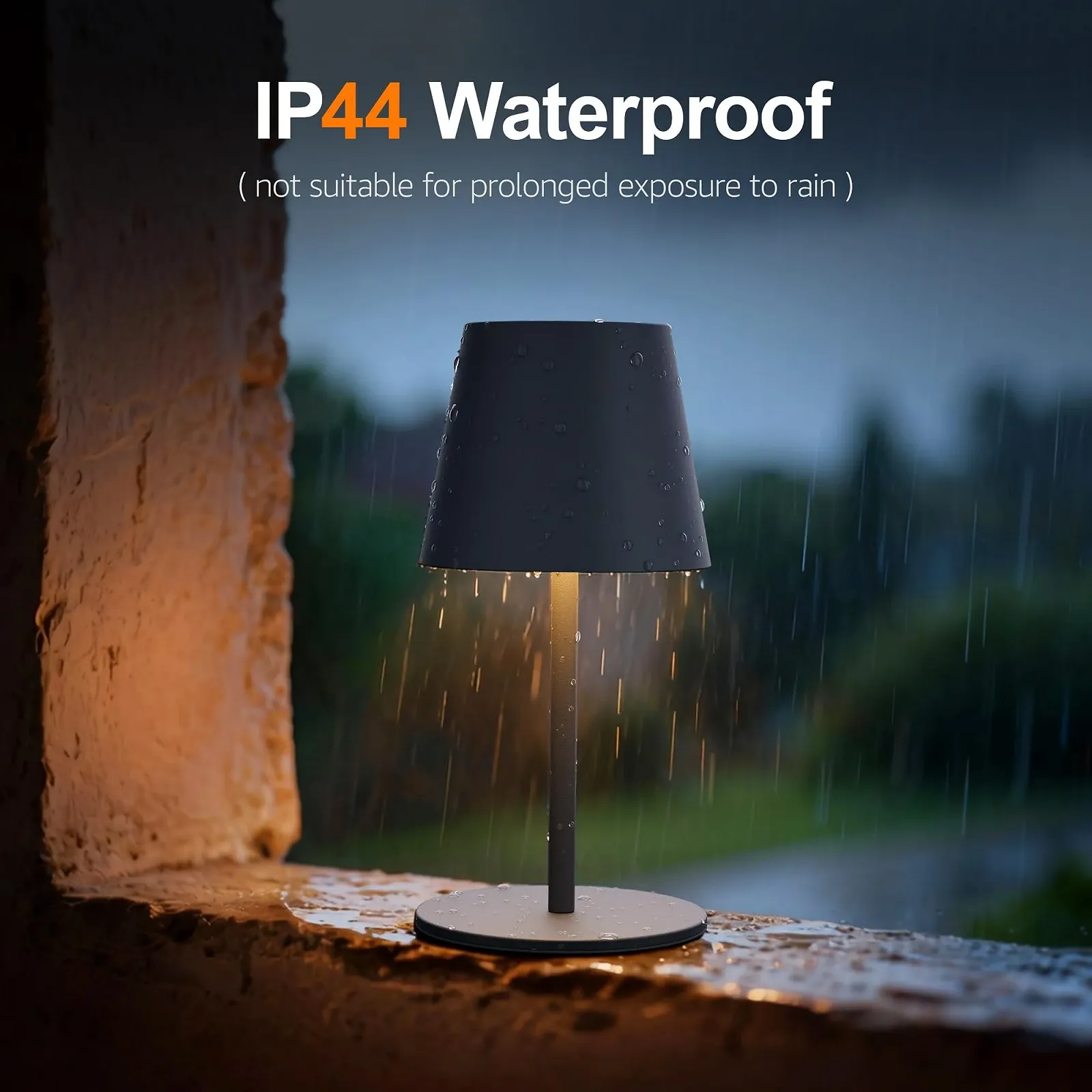 Настільна лампа Aipsun LED Акумуляторна 2 шт. Регульована висота 5000 мАг IP44 Антрацит, фото №6