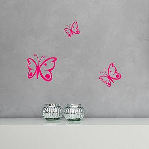 Наклейка на стіну Wandkings Метелики Набір з 3 шт Біла - Фото 1