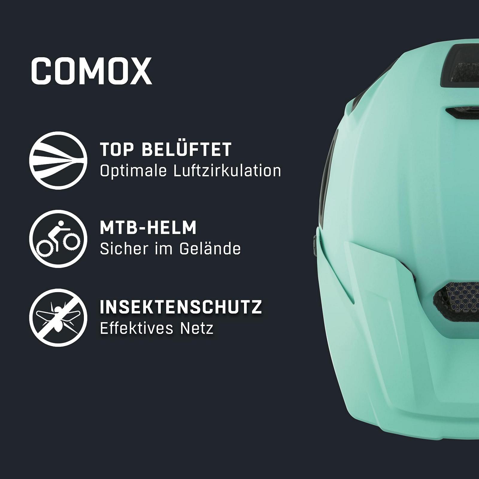 Шлем ALPINA COMOX Прочный, амортизирующий и регулируемый велосипедный шлем Enduro с коротким щитком для взрослых, фото №2