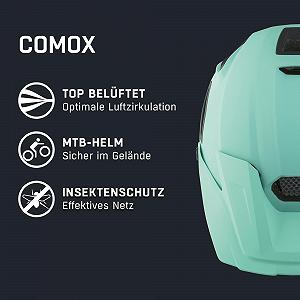 Шлем ALPINA COMOX Прочный, амортизирующий и регулируемый велосипедный шлем Enduro с коротким щитком для взрослых synthetic.ua - Фото 1