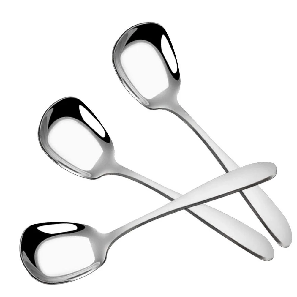 Набір з 3 квадратних ложок з нержавіючої сталі, фото №1