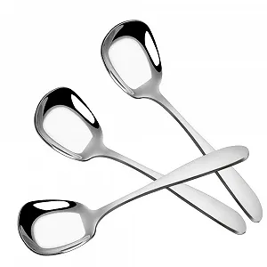 Набор из 3 квадратных ложек из нержавеющей стали Soup Spoon Square Spoon 185 см Серебристый - Фото 1