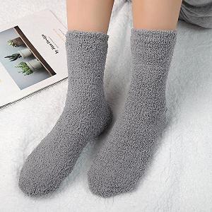 Носки HIALTODAY из кораллового флиса, теплые плюшевые носки, мягкие комфортные носки - 5/6 пар synthetic.ua - Фото 1