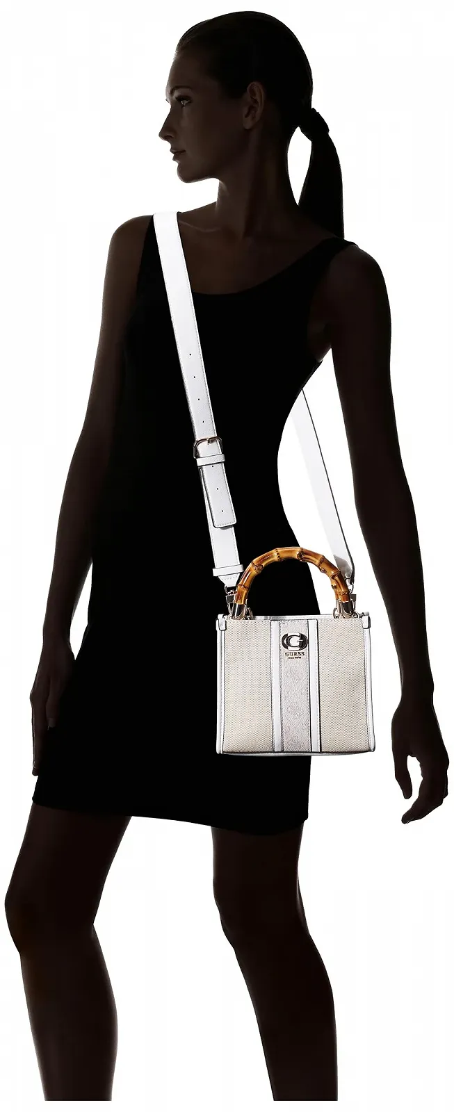 Сумка GUESS Kerima Bamboo 2 Compartment Mini Tote Natural/Dove Logo, фото №2 Сумка GUESS Kerima Bamboo 2 Compartment Mini Tote Natural/Dove Logo, фото №2