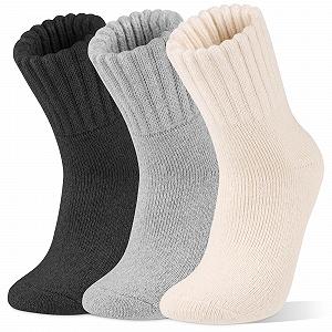 Термоноски Ruisita женские, 3 пары, вязаные, теплые зимние носки для походов, носки для ботинок, размер 35-42 - Фото 1