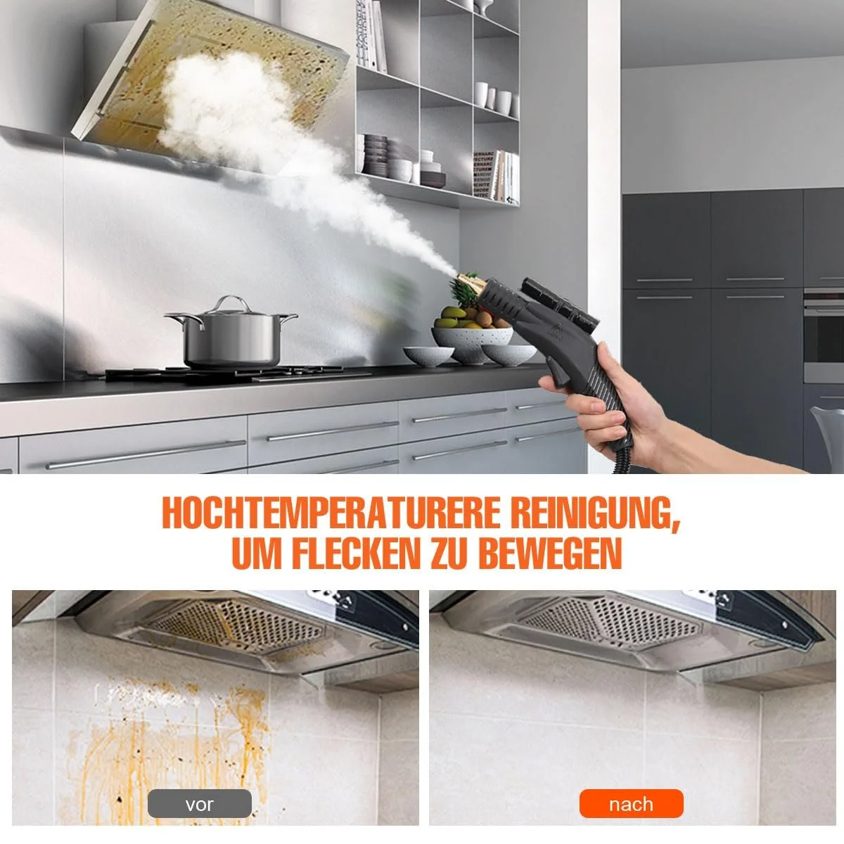 Портативний пароочисник високого тиску 220 В 3000 Вт ручний професійний, фото №7 Портативний пароочисник високого тиску 220 В 3000 Вт ручний професійний, фото №7