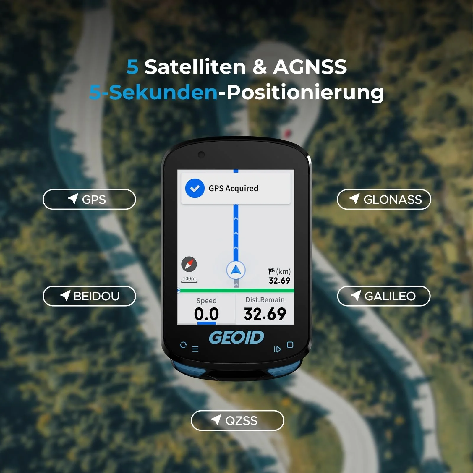 GPS велокомпьютер GEOID CC600 2.4" Цветной экран Безпроводной Водонепроницаемый, фото №5