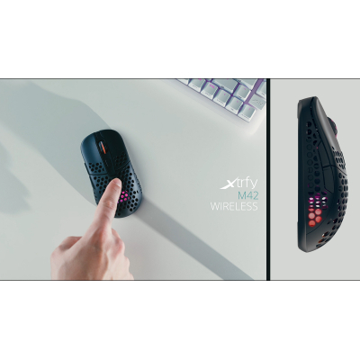 Мышка Xtrfy M42 RGB Wireless Black (M42W-RGB-BLACK), фото №4 Мышка Xtrfy M42 RGB Wireless Black (M42W-RGB-BLACK), фото №4