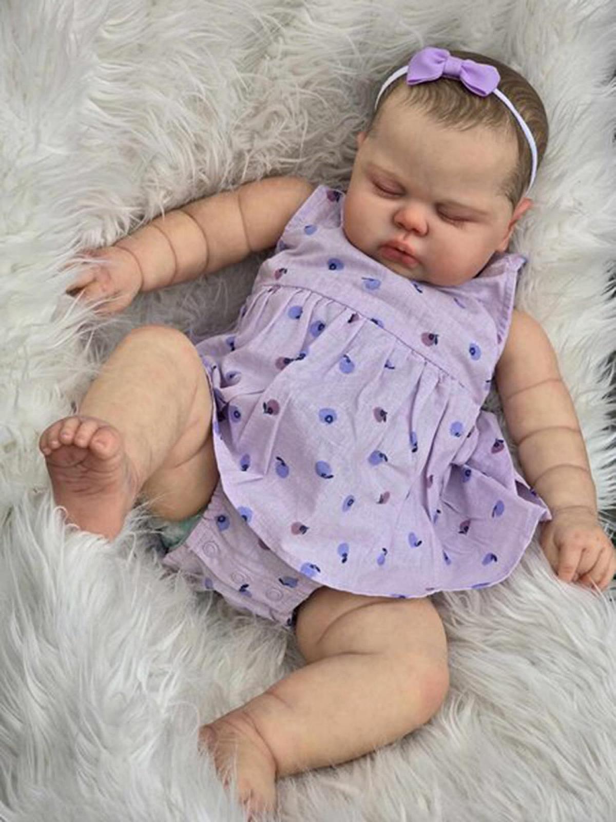 Кукла Zero pam Reborn Baby Girl 60 см Реалистичная мягкая кукла с намалёванным лицом, фото №2
