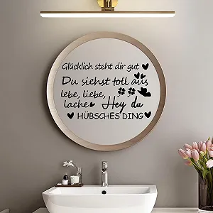 Наклейки на дзеркало Мотиваційні цитати 15 x 10 см 2 шт. Самоклеючі synthetic.ua - Фото 1