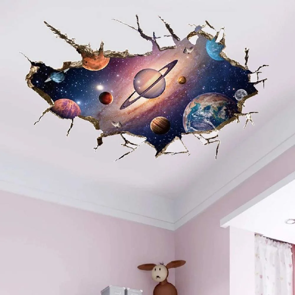 Наклейка на стіну WandSticker4U Planets 3D 90 x 60 см, фото №2 Наклейка на стіну WandSticker4U Planets 3D 90 x 60 см, фото №2