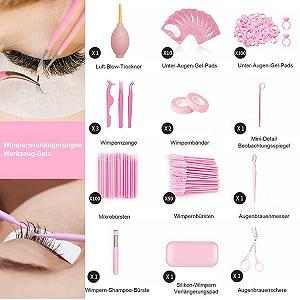 Набір Bestauty Eyelash Extension Accessories 272 шт. з аксесуарами для нарощування вій чорно-білого кольору synthetic.ua - Фото 1