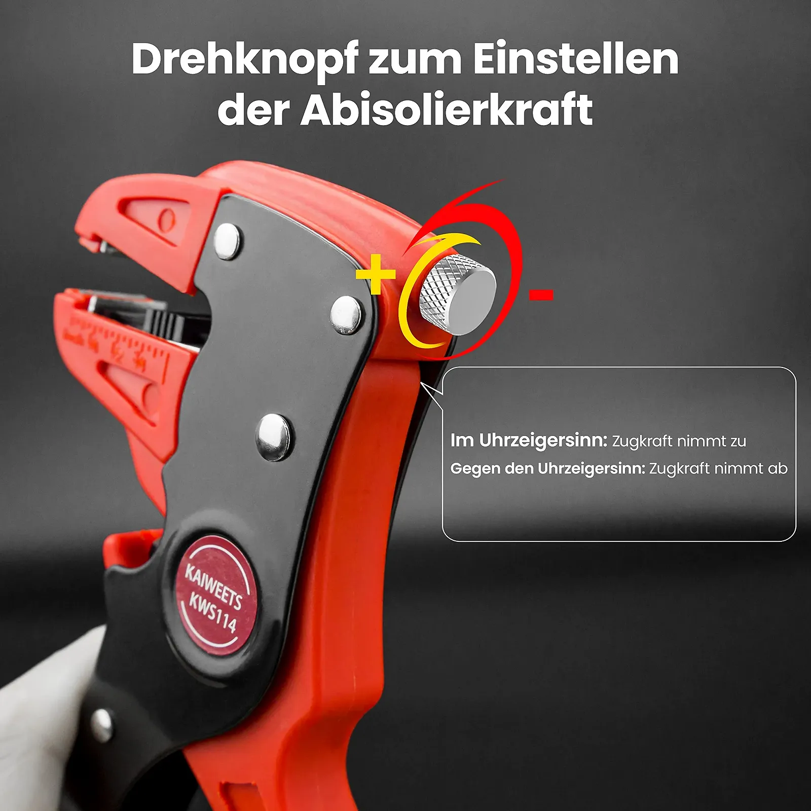 Автоматический стриппер и кусачки KAIWEETS 2 в 1 24-10 AWG (0.2 мм²-5.5 мм²), фото №6