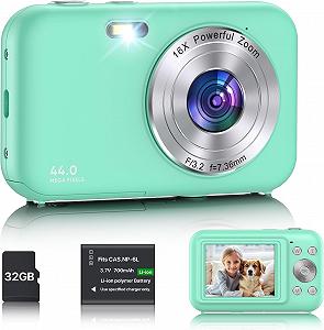 Фотоапарат IXNAIQY 44 Мп / CMOS / Full HD / 16Х зум / Бірюзовий - Фото 1