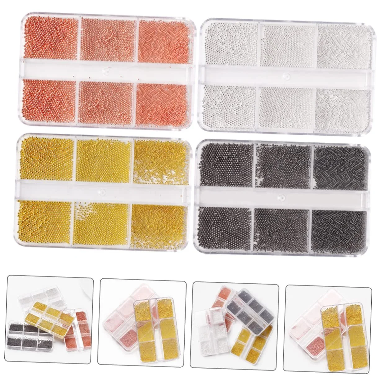 Украшения для ногтей Healeved, стальные шарики, 12 коробок, фото №9