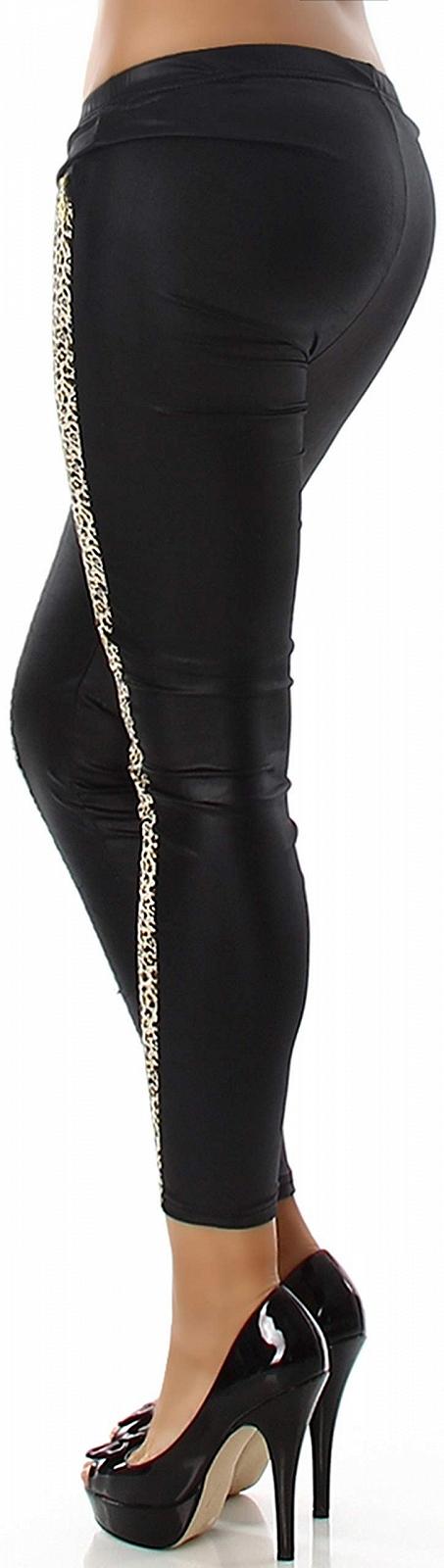Леггинсы Jela London Wetlook Леопард Slim Stretch, фото №2