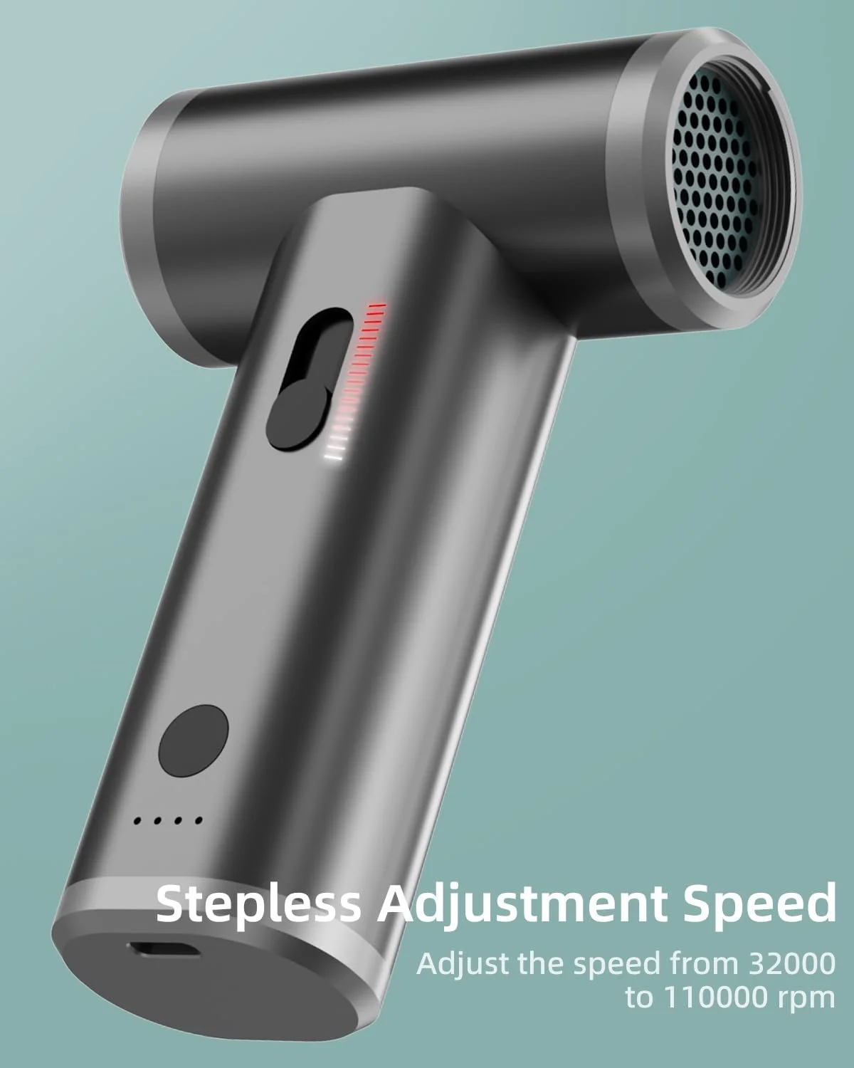 Аккумуляторная воздуходувка 110,000 RPM металлический корпус 9-в-1 комплект, фото №2 Аккумуляторная воздуходувка 110,000 RPM металлический корпус 9-в-1 комплект, фото №2