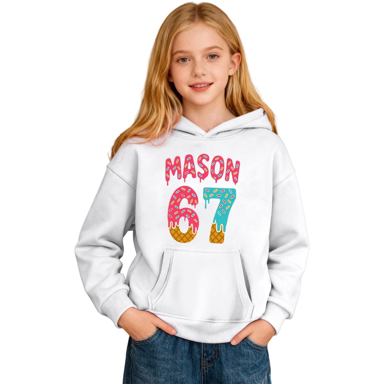 Худи для мальчиков 152 67 Prints Толстовка 158 Подростковый Пуловер 134 164 Худи Зимнее Худи 140 для девочек Мягкий Флисовый Джемпер Теплая Тренировочная Куртка Детская Одежда, фото №2