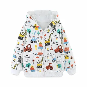 Худі на блискавці Tokeya для хлопчиків, з довгими рукавами, тепла бавовняна Кофта - Фото 1