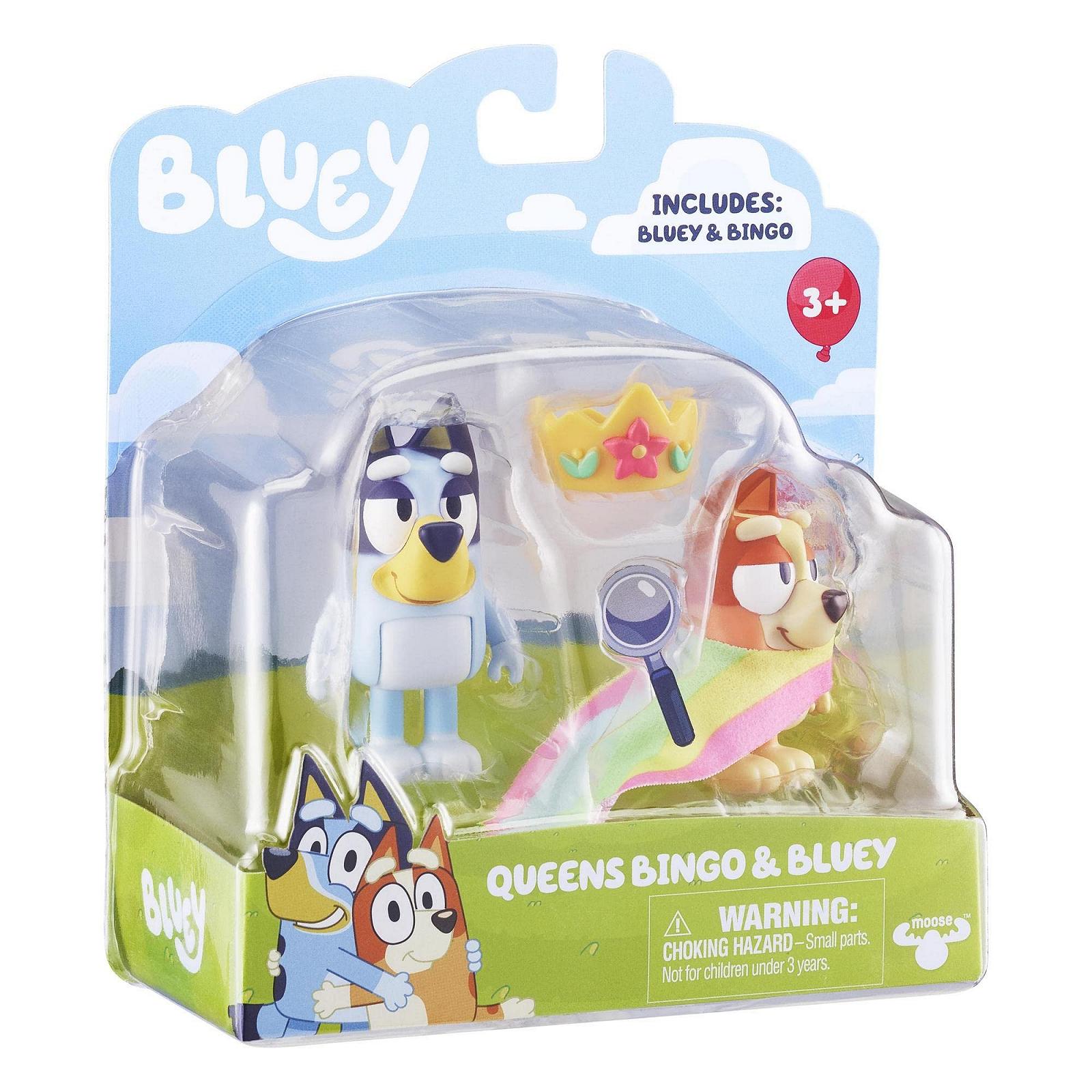Фигурки Giochi Preziosi Bluey Bly21300 Пара B - Bluey Королева + Bingo - подвижные фигурки от 6 до 8 см, фото №3