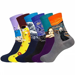 Шкарпетки Бавовняні з малюнком, 5 пар, One Size - Фото 1