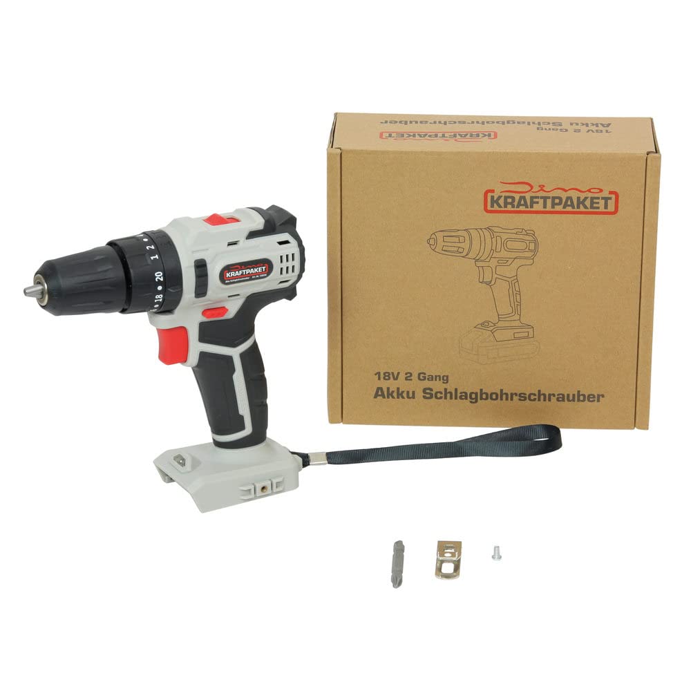 Дриль-шуруповерт Dino KRAFTPAKET 18V-45Nm Безщітковий Акумуляторний Ударний з 10 мм Безключовим Патроном, фото №5