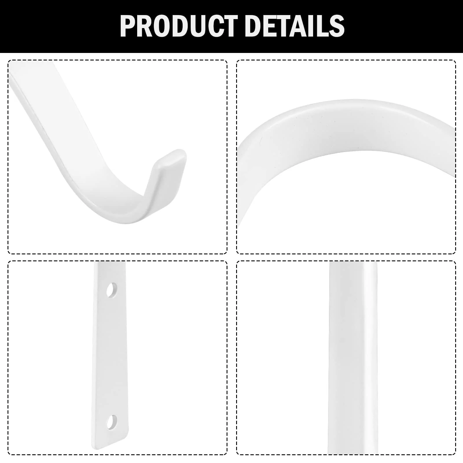 Держатели для подвесных корзин 4 шт. настенные железные крючки для вазонов и фонарей, фото №5