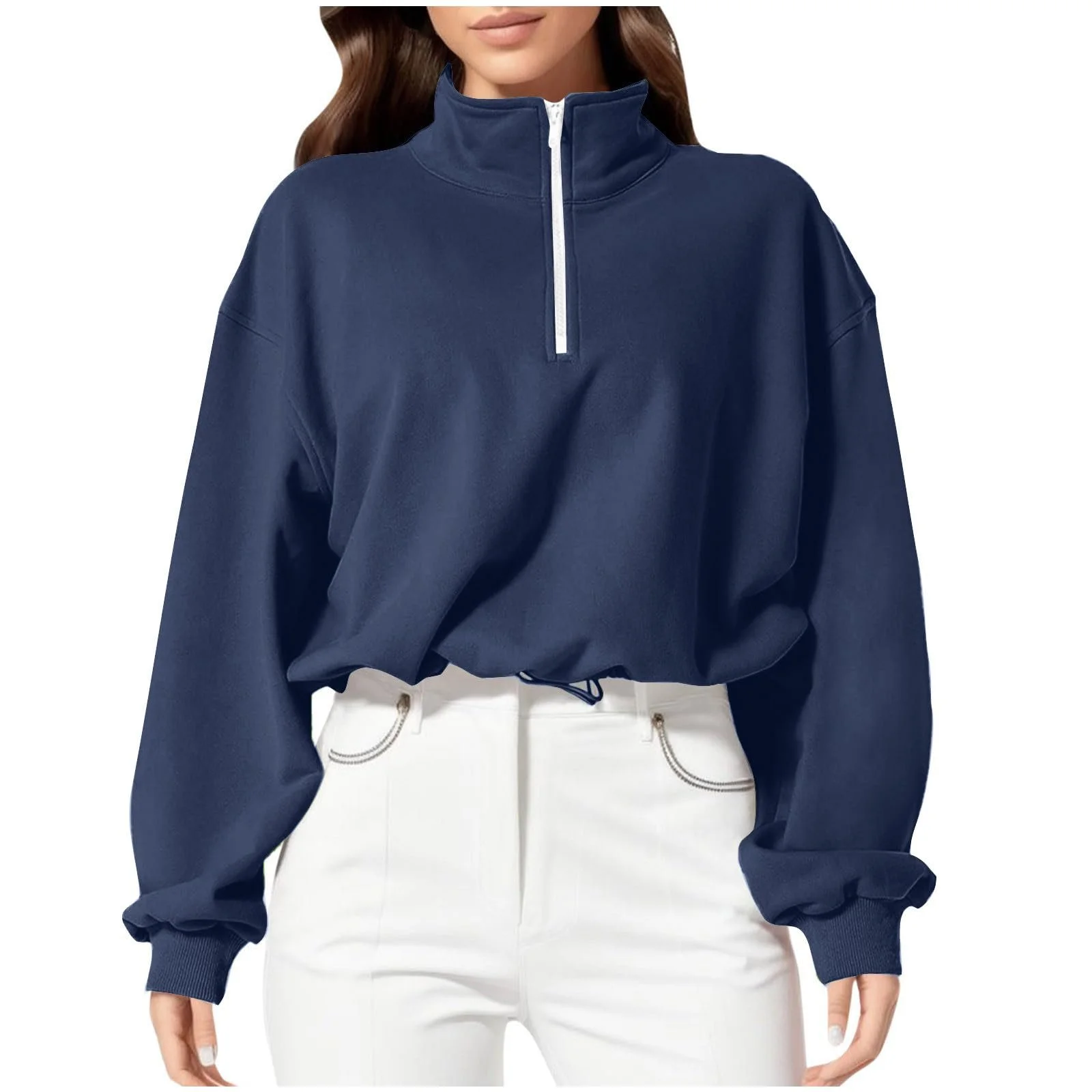 Жіноча Толстовка Generisch Однотонна Флісова, фото №3