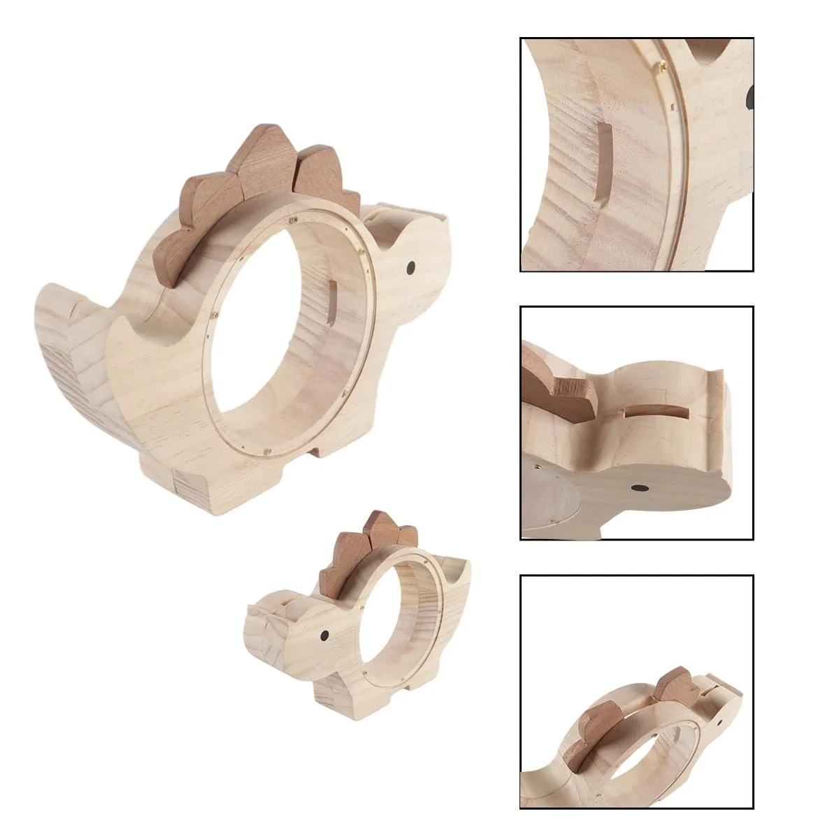 Скарбничка Динозавр Дерев'яна з акрилом, фото №3