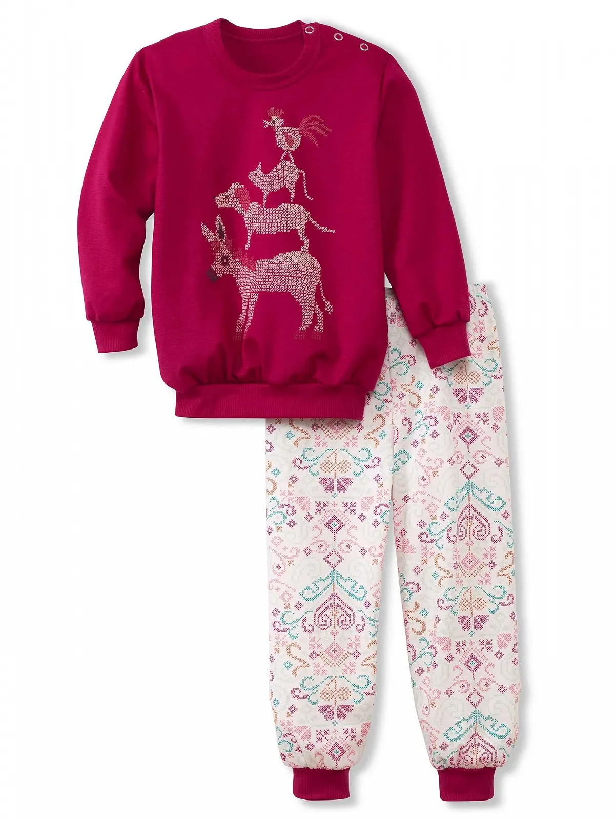 Комплект піжами для дівчинки CALIDA Folk, фото №1 Комплект піжами для дівчинки CALIDA Folk, фото №1