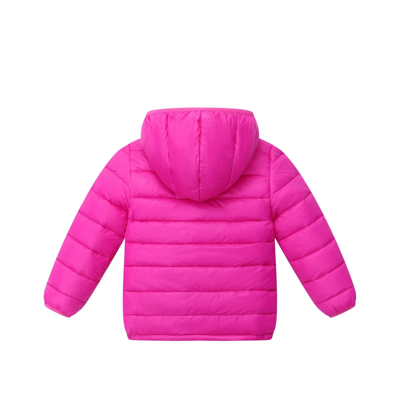 Зимняя куртка для мальчиков и девочек Легкая стеганая куртка с капюшоном Осенняя зимняя пуховая куртка Толстое однотонное зимнее пальто Милая повседневная куртка Softshell Пухлые куртки на молнии для детей 3-12 лет, фото №3