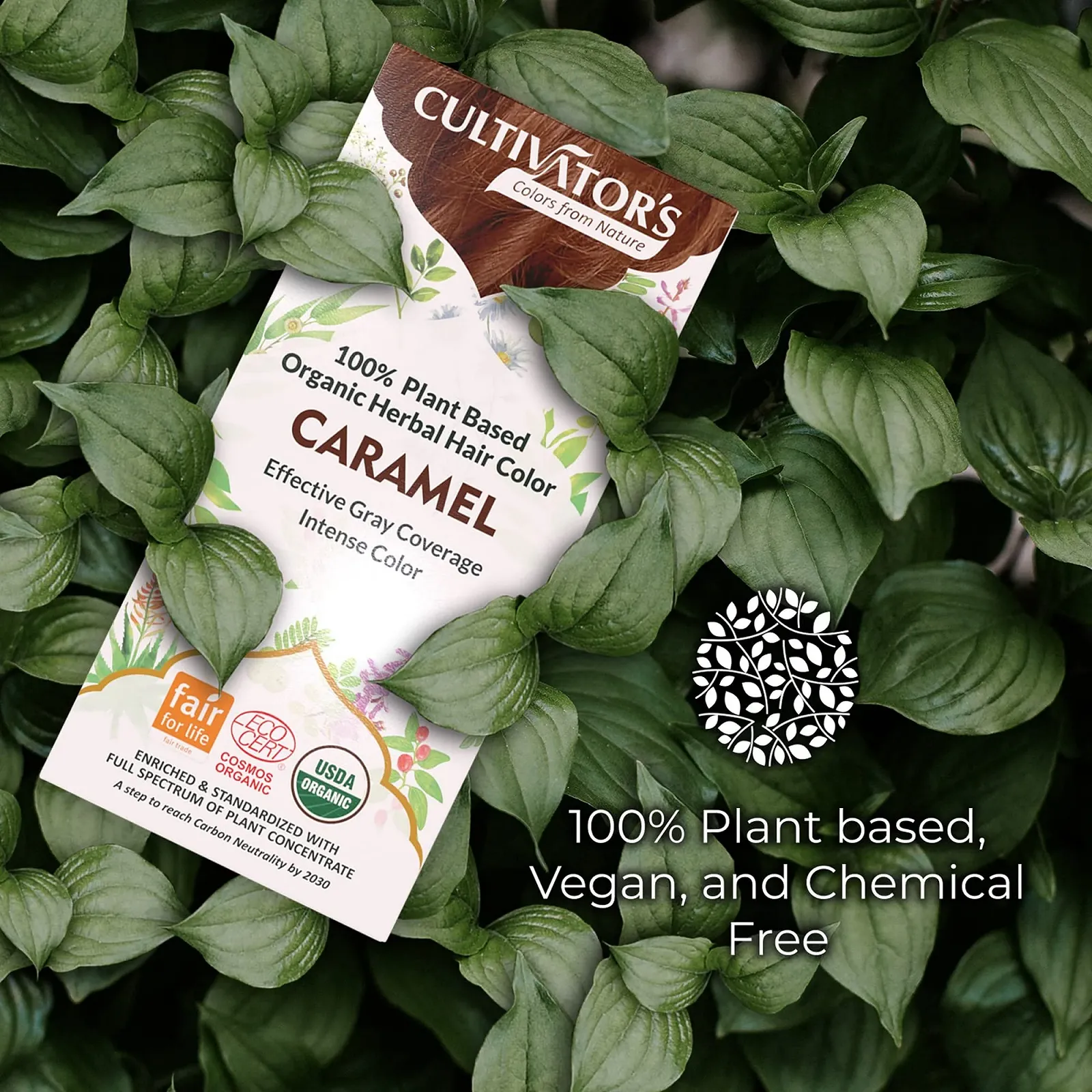 Органічна трав'яна фарба для волосся Cultivator's Карамель 100 г, фото №2