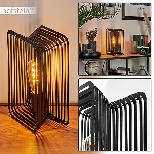 Настільна лампа Corvallis Metal Grid Shade 28.5 см 1 x E27 Чорна synthetic.ua - Фото 1