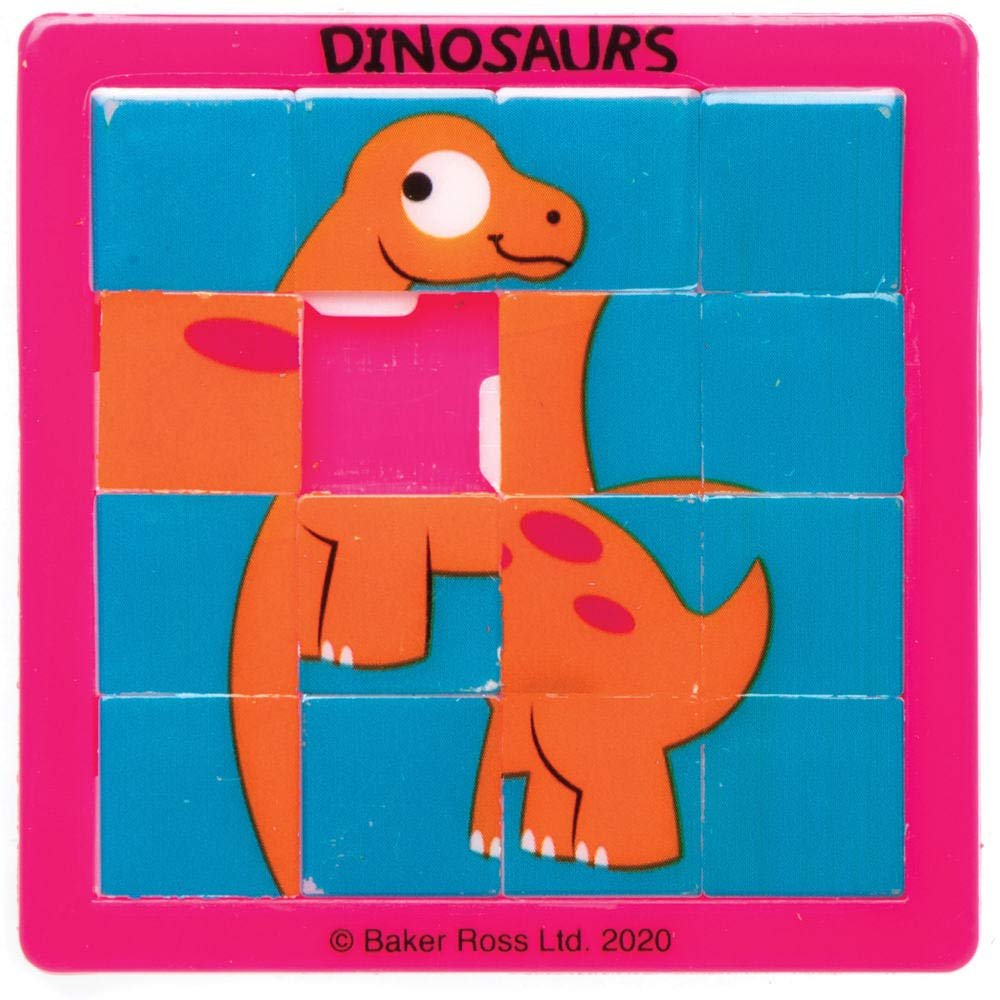 Набор пазлов-пятнашек Baker Ross AX611 Dinosaur Sliding Puzzles 6 шт., фото №4