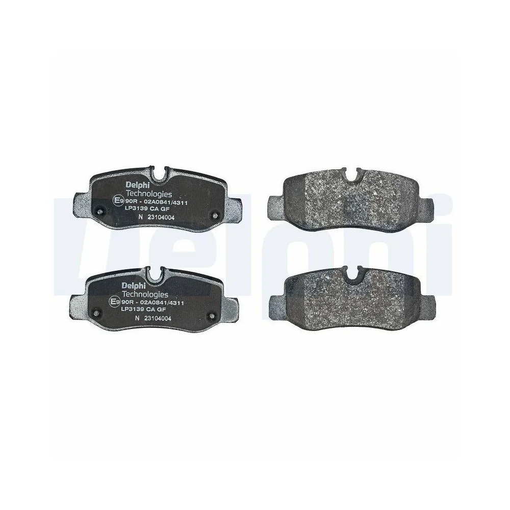 Комплект тормозных колодок DELPHI LP3139 дисковый тормоз для MERCEDES-BENZ задний мост, фото №1 Комплект тормозных колодок DELPHI LP3139 дисковый тормоз для MERCEDES-BENZ задний мост, фото №1