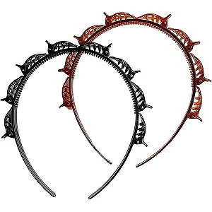 Обруч для волос с зубцами и клипсами - Фото 1