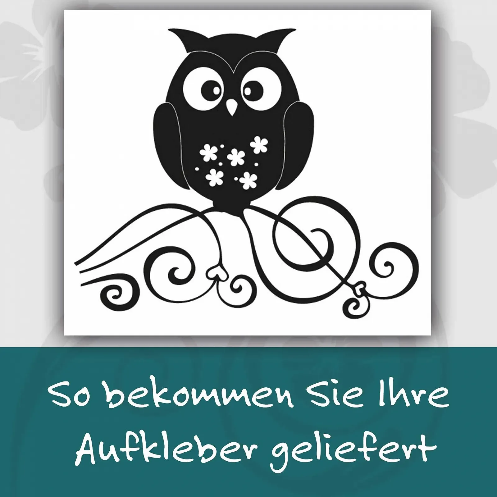 Наклейка на стену kleb-Drauf 1 Owl Фиолетовая Матовая, фото №4