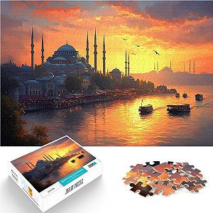 Пазл Стамбул Закат 1000 элементов 75 x 50 см с постером и викториной - Фото 1