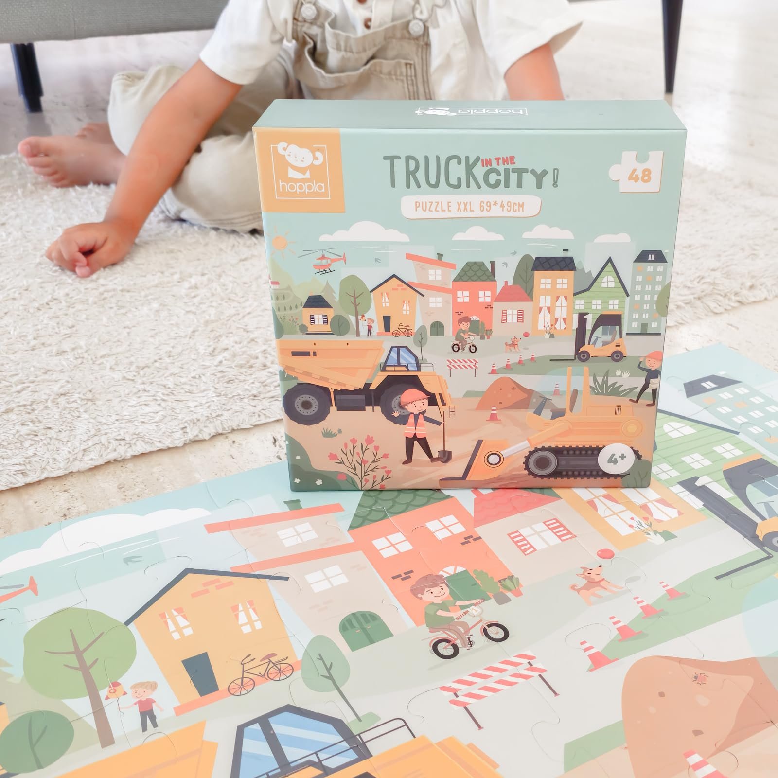 Пазл Hoppla Truck In The City XL 48 деталей 69 x 49 см, фото №6